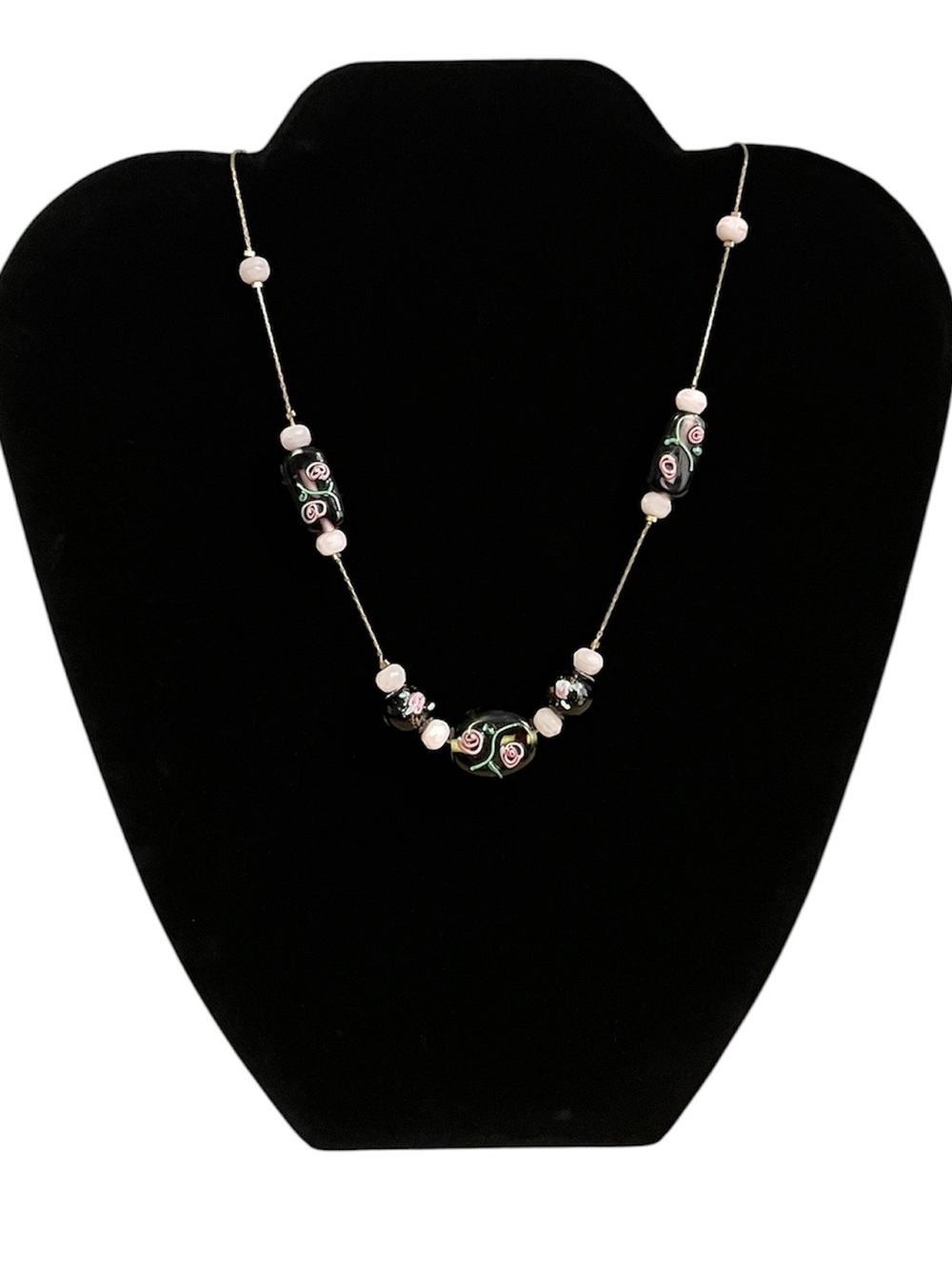 Vintage glass bead necklace